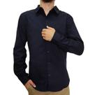 Camisa Hering Manga Longa Masculina Tecido Azul Marinho K4ANAX7SI