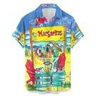 Camisa HLCFACI Funny Hawaiian 2024 com estampa de papagaio masculina 4GG