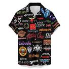 Camisa HLCFACI Hawaiian Casual Bowling de manga curta masculina 4GG