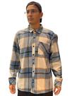 Camisa hocks flanela sensação - azul/bege