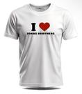 Camisa I Love Jonas Brothers Camiseta Unissex Camisa I Love Jonas Brothers Camiseta Unissex
