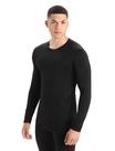 Camisa Icebreaker Merino 200 Oasis Ls Crewe para Homem - Preto Camisa Icebreaker Merino 200 Oasis Ls Crewe para Homem - Preto