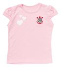 Camisa Infantil Corinthians Baby Look Rosa Oficial