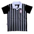 Camisa Infantil Corinthians Polo Listrada Retrô Oficial Camisa Infantil Corinthians Polo Listrada Retrô Oficial