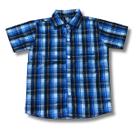 Camisa Infantil Festa Junina Xadrez Azul Caipira