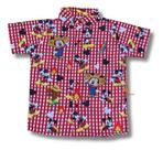 Camisa Infantil Festa Junina Xadrez Mickey Mouse Caipira