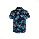 Camisa Infantil Floral Havaiana Manga Curta Viscose