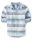 Camisa infantil Gymboree de manga comprida com botões Simply White 4T