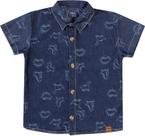 Camisa Infantil Jeans M/C Dila 03689 Camisa Infantil Jeans M/C Dila 03689