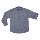 Camisa Infantil Look Jeans Bata Linho Azul