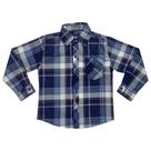 Camisa Infantil Look Jeans Manga Longa Xadrez Flanela