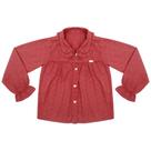Camisa Infantil Look Jeans Tricoline Vermelho