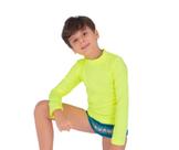 Camisa infantil manga longa com proteção uv unissex