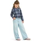 Camisa Infantil Menina Inverno Flanela Xadrez Marinho - Angerô