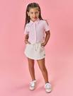 Camisa Infantil Menina Tutti-Frutti Estampa Costas Rosa Mundo Cinti