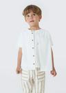 Camisa Infantil Menino Toddler Com Linho E Gola Portuguesa