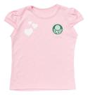 Camisa Infantil Palmeiras Baby Look Rosa Oficial