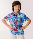 Camisa Infantil Sonic Tam 4 a 10 Azul-88004