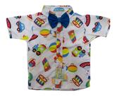 Camisa Infantil Temática Brinquedos Divertidos + Gravata
