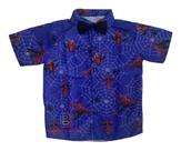 Camisa Infantil Temática Homem Aranha + Gravata