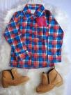 Camisa Infantil Xadrez Flanelada 100% Algodão Quentinha e Estilosa! Tam 2 ao 12