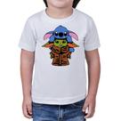 Camisa Infantil Yoda e Stitch - Design Divertido de Star Wars e Lilo & Stitch
