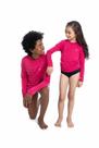 Camisa Infanto Juvenil Proteção Solar Uv + 50 Camiseta Segunda Pele Térmica Longa Moda Praia