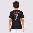 Camisa Inter Miami Dry II Infantil Preta e Rosa 7 De Paul