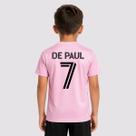 Camisa Inter Miami Dry II Infantil Rosa 7 De Paul