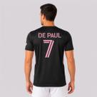 Camisa Inter Miami Dry II Preta e Rosa 7 De Paul