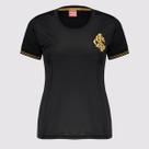 Camisa Internacional Feminina Preta e Dourada