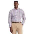 Camisa IZOD Advantage Performance Plaid para homens Orange Rust