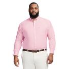 Camisa IZOD para Hombre Grande y Alto de Manga Larga a Cuadros Rosa