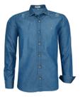 Camisa Jeans Claro Manga Longa Comfort Amil Fácil De Passar 1810