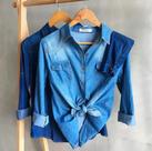 Camisa jeans com botoes Camisa jeans com botoes