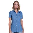 Camisa Jeans Dudalina Essentials In24 Azul Claro Feminino