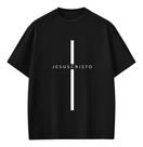 Camisa Jesus Cristo Cruz Camiseta Oversized Streetwear Preta Premium