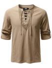 Camisa JOGAL Renaissance Medieval Pirata Viking Traje Masculino