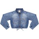 Camisa Juvenil Look Jeans Cropped Jeans