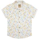 Camisa Juvenil Look Jeans Manga Curta Estampada