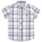 Camisa Juvenil Look Jeans Manga Curta Xadrez Camisa Juvenil Look Jeans Manga Curta Xadrez