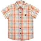 Camisa Juvenil Look Jeans Manga Curta Xadrez Camisa Juvenil Look Jeans Manga Curta Xadrez