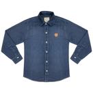 Camisa Juvenil Look Jeans Manga Longa Jeans Blue Camisa Juvenil Look Jeans Manga Longa Jeans Blue