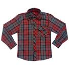 Camisa Juvenil Look Jeans Manga Longa Xadrez Flanela