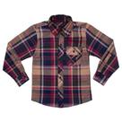 Camisa Juvenil Look Jeans Manga Longa Xadrez Flanelado Camisa Juvenil Look Jeans Manga Longa Xadrez Flanelado