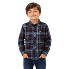 Camisa Juvenil Look Jeans Manga Longa Xadrez Camisa Juvenil Look Jeans Manga Longa Xadrez