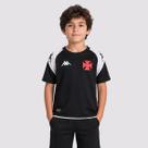 Camisa Kappa Vasco Treino Comissão 2024 Infantil Preta e Branca Camisa Kappa Vasco Treino Comissão 2024 Infantil Preta e Branca