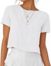 Camisa Kinghua Linen 2026 Spring Summer Crop de manga curta