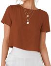 Camisa Kinghua Linen 2026 Spring Summer Crop de manga curta