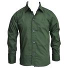 Camisa Lisa Manga Longa Social de Algodão Infantil e Juvenil Verde Camisa Lisa Manga Longa Social de Algodão Infantil e Juvenil Verde